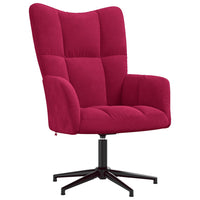 Sedia Relax Rosso Vino in Velluto 328100