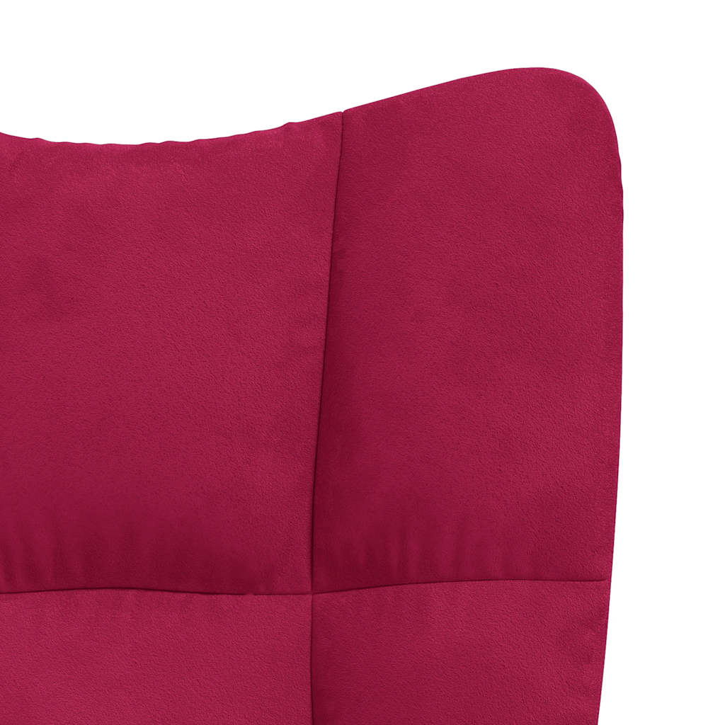 Sedia Relax Rosso Vino in Velluto 328100
