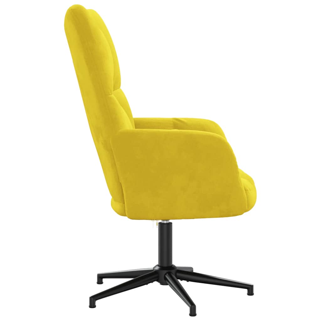 Sedia Relax Giallo Senape in Velluto cod mxl 8923