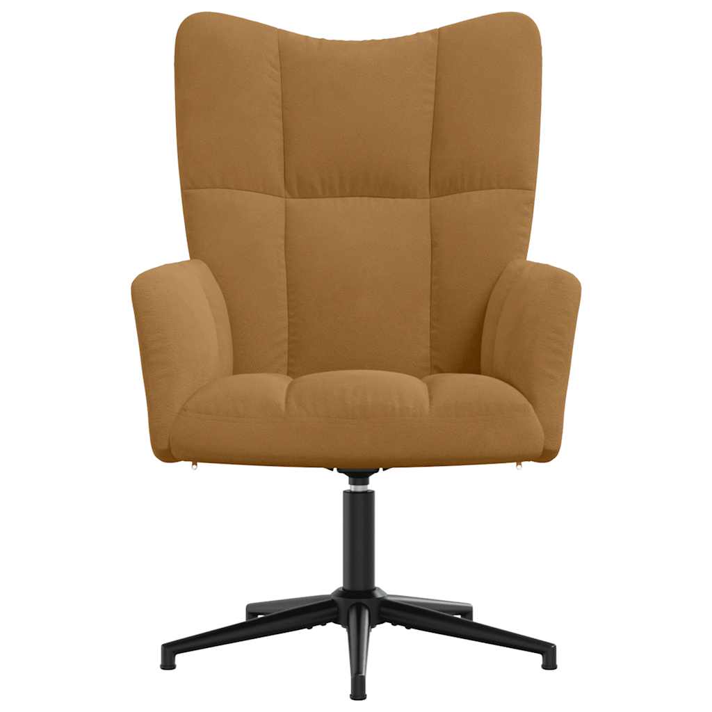 Sedia Relax Marrone in Velluto 328103