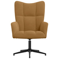 Sedia Relax Marrone in Velluto 328103