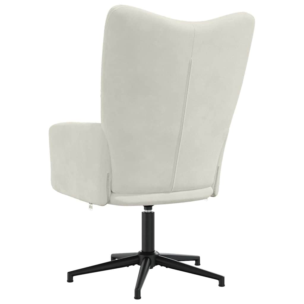 Sedia Relax Bianco Crema Velluto 328104