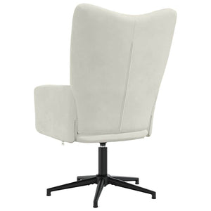 vidaXL Sedia Relax Bianco Crema Velluto