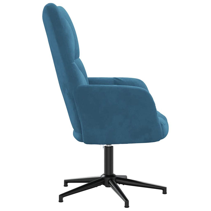 Sedia Relax Blu in Velluto 328105
