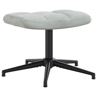 Poltrona Relax con Poggiapiedi Grigio Chiaro in Velluto 328106