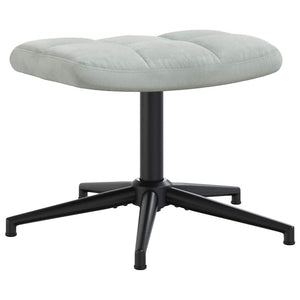 Poltrona Relax con Poggiapiedi Grigio Chiaro in Velluto 328106