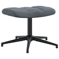 vidaXL Sedia Relax con Poggiapiedi Grigio Scuro in Velluto