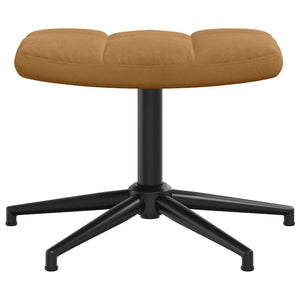 vidaXL Poltrona Relax con Poggiapiedi Marrone in Velluto