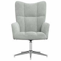 Sedia Relax Grigio Chiaro in Velluto 328117