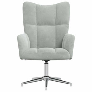 Sedia Relax Grigio Chiaro in Velluto 328117