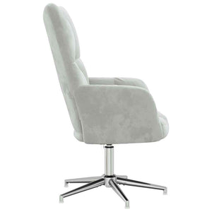 Sedia Relax Grigio Chiaro in Velluto 328117