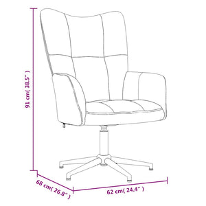 Sedia Relax Grigio Chiaro in Velluto 328117