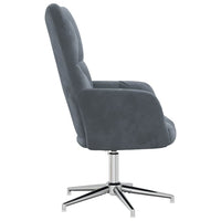 Sedia Relax Grigio Scuro in Velluto 328118