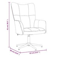 Sedia Relax Grigio Scuro in Velluto 328118