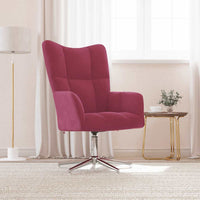 Sedia Relax Rosso Vino in Velluto 328122