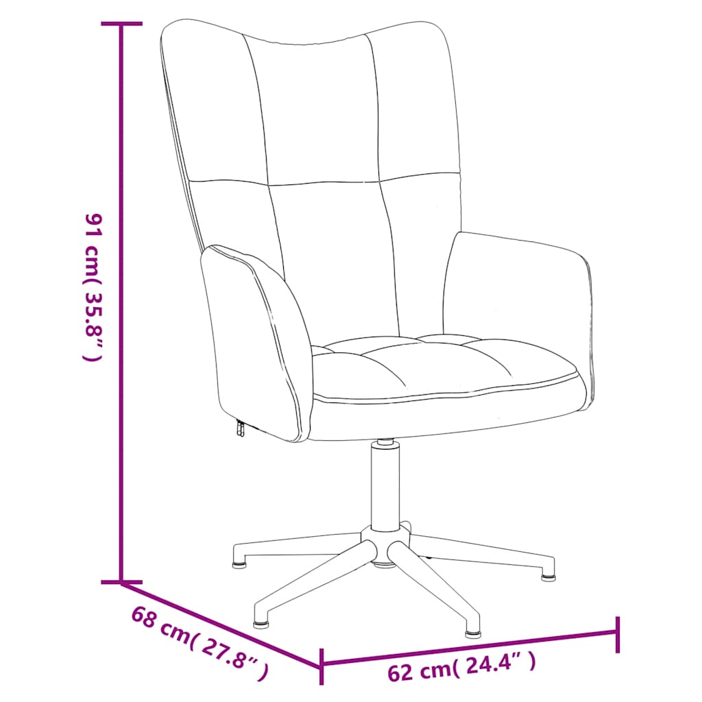 Sedia Relax Nera in Velluto 328123