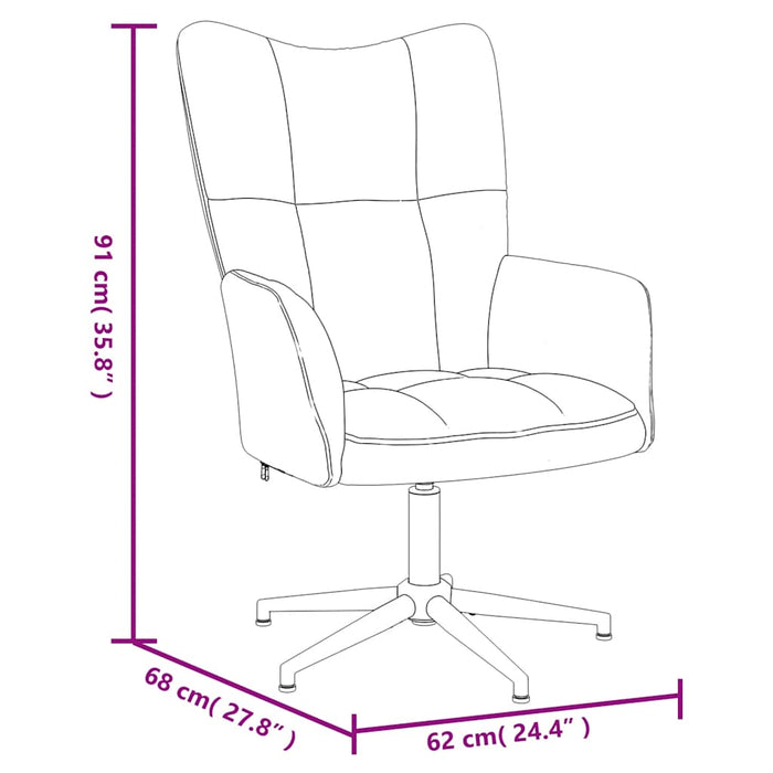 Sedia Relax Nera in Velluto 328123