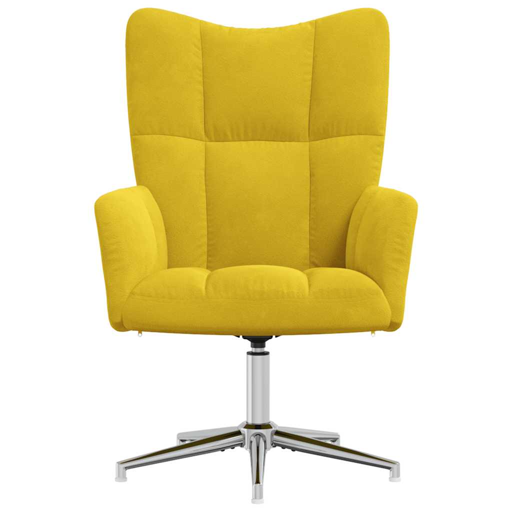 Sedia Relax Giallo Senape in Velluto 328124
