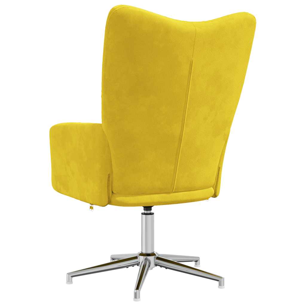 Sedia Relax Giallo Senape in Velluto 328124