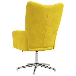 Sedia Relax Giallo Senape in Velluto 328124
