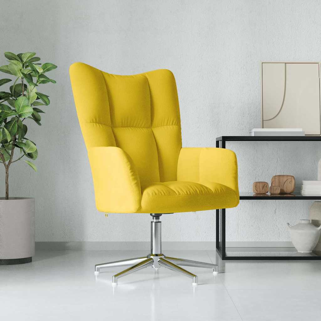 Sedia Relax Giallo Senape in Velluto 328124