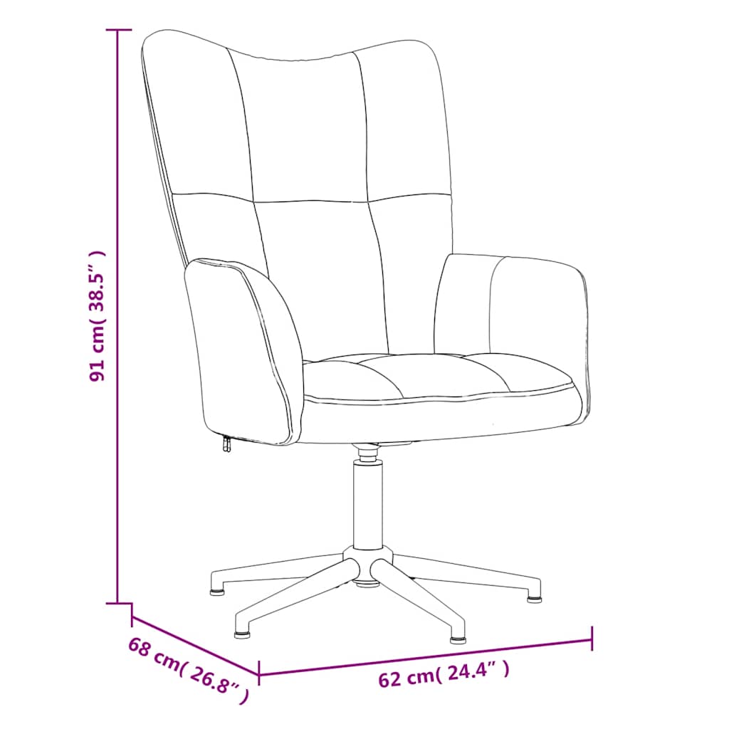 vidaXL Sedia Relax Marrone in Velluto