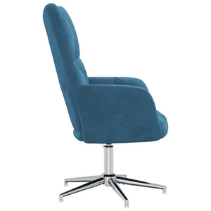 Sedia Relax Blu in Velluto 328127