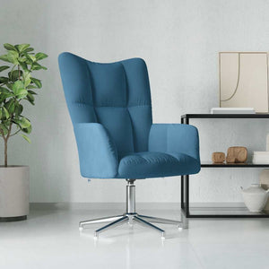 Sedia Relax Blu in Velluto 328127