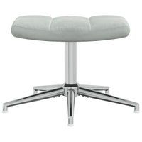 Poltrona Relax con Poggiapiedi Grigio Chiaro in Velluto 328128