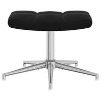 Poltrona Relax con Poggiapiedi Nero in Velluto 328134