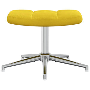 Poltrona Relax con Poggiapiedi Giallo Senape in Velluto 328135