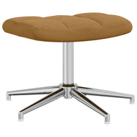 Poltrona Relax con Poggiapiedi Marrone in Velluto cod mxl 15048