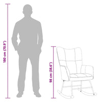 Sedia a Dondolo Nera in Velluto 328145