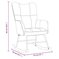 Sedia a Dondolo Giallo Senape in Velluto 328146