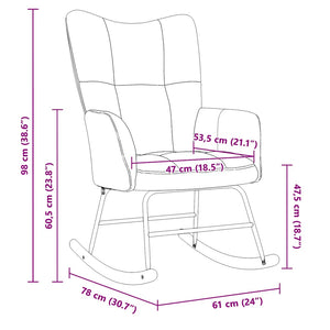 Sedia a Dondolo Marrone in Velluto 328147