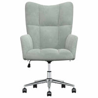 Sedia Relax Grigio Chiaro in Velluto 328161