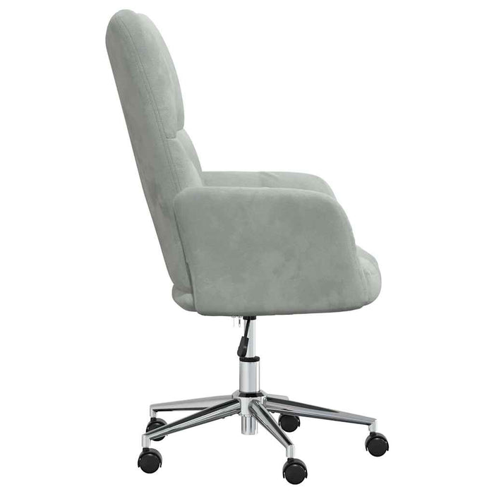Sedia Relax Grigio Chiaro in Velluto 328161