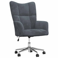 Sedia Relax Grigio Scuro in Velluto 328162