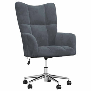 Sedia Relax Grigio Scuro in Velluto 328162