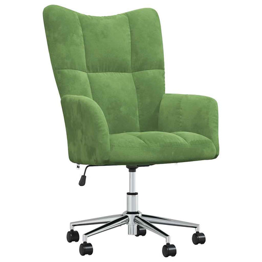 Sedia Relax Verde Chiaro in Velluto 328164