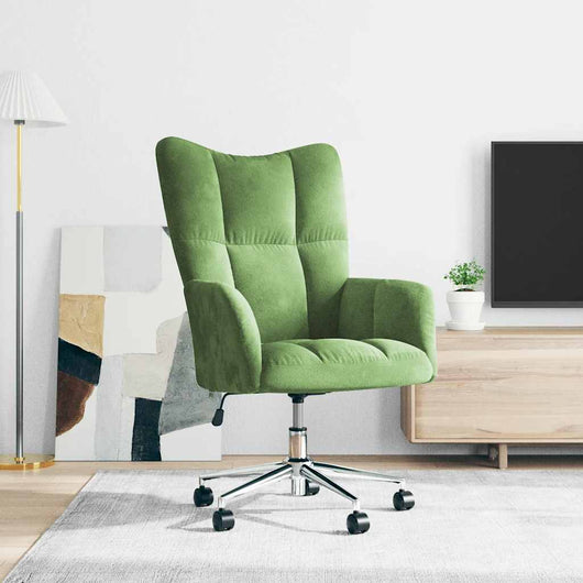 Sedia Relax Verde Chiaro in Velluto 328164