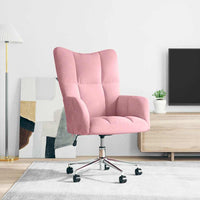 Sedia Relax Rosa in Velluto 328165