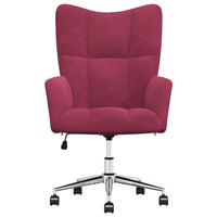 Sedia Relax Rosso Vino in Velluto 328166