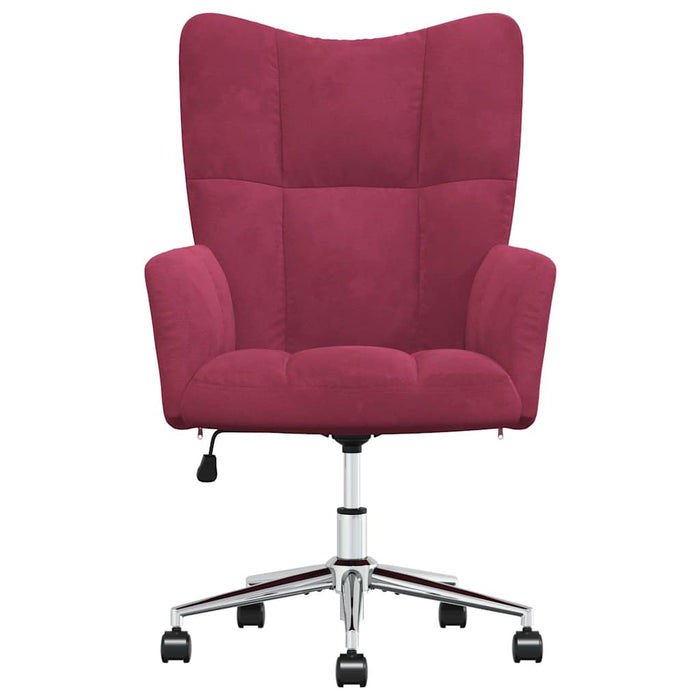 Sedia Relax Rosso Vino in Velluto 328166