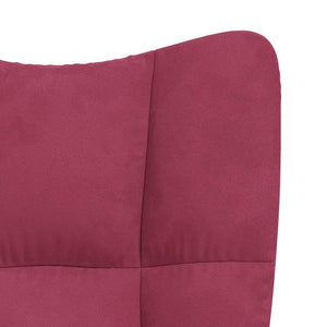Sedia Relax Rosso Vino in Velluto 328166