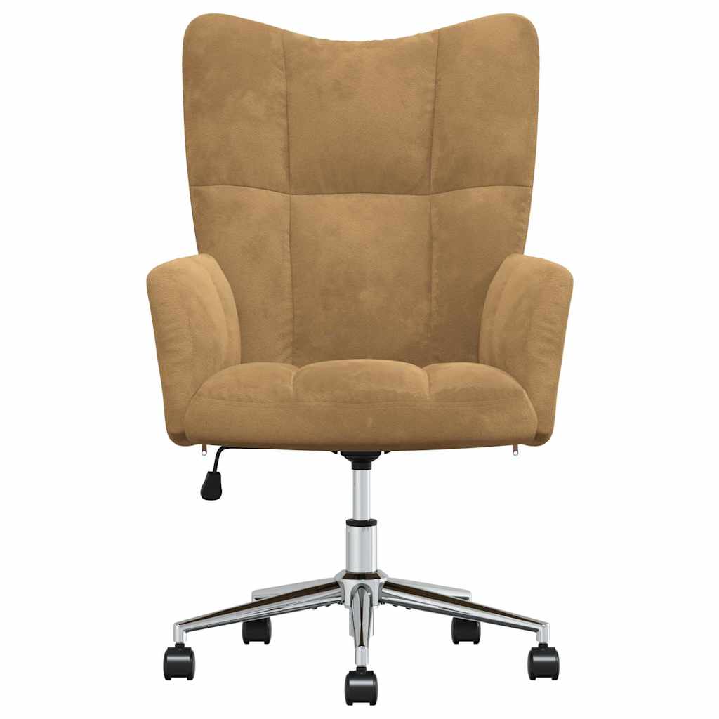 Poltrona Relax Marrone in Velluto 328169