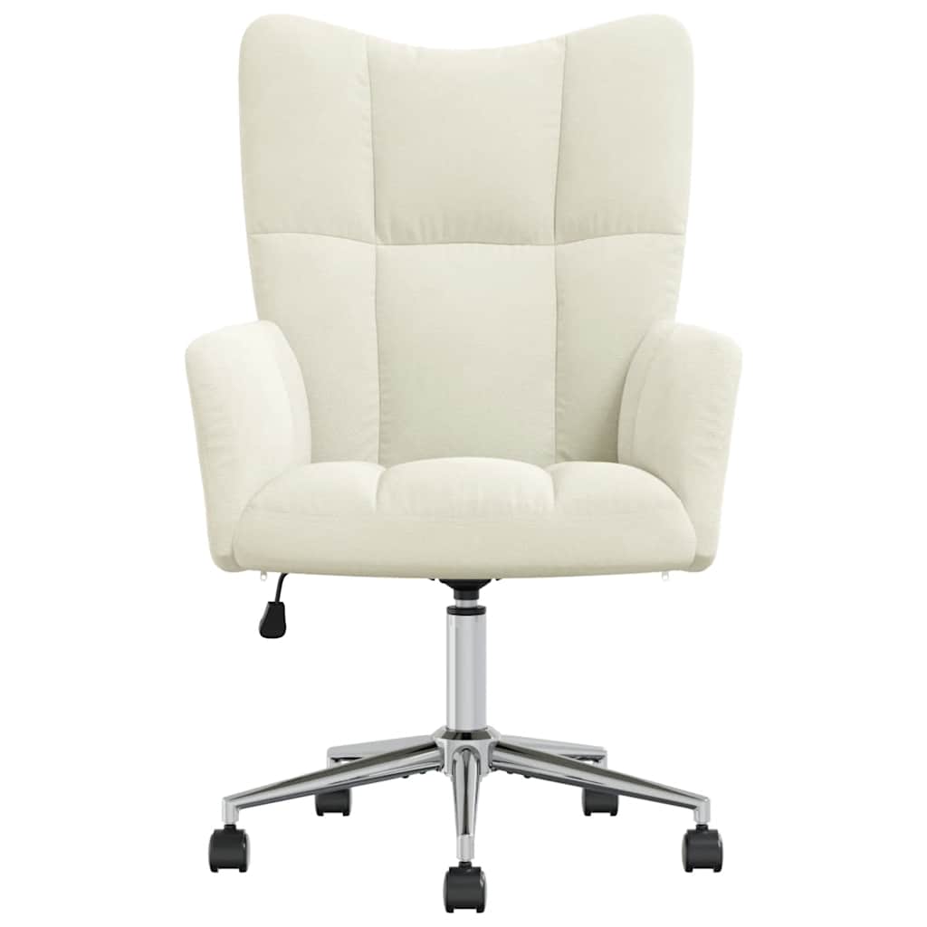 Sedia Relax Bianco Crema Velluto