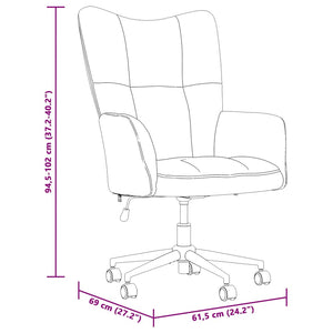 Sedia Relax Bianco Crema Velluto 328170