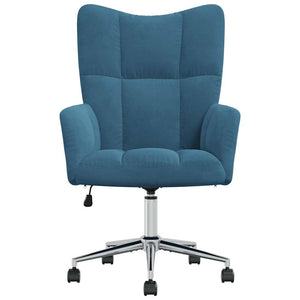 Sedia Relax Blu in Velluto 328171