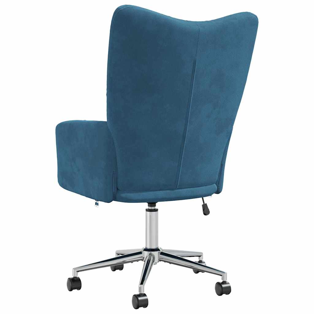 Sedia Relax Blu in Velluto 328171